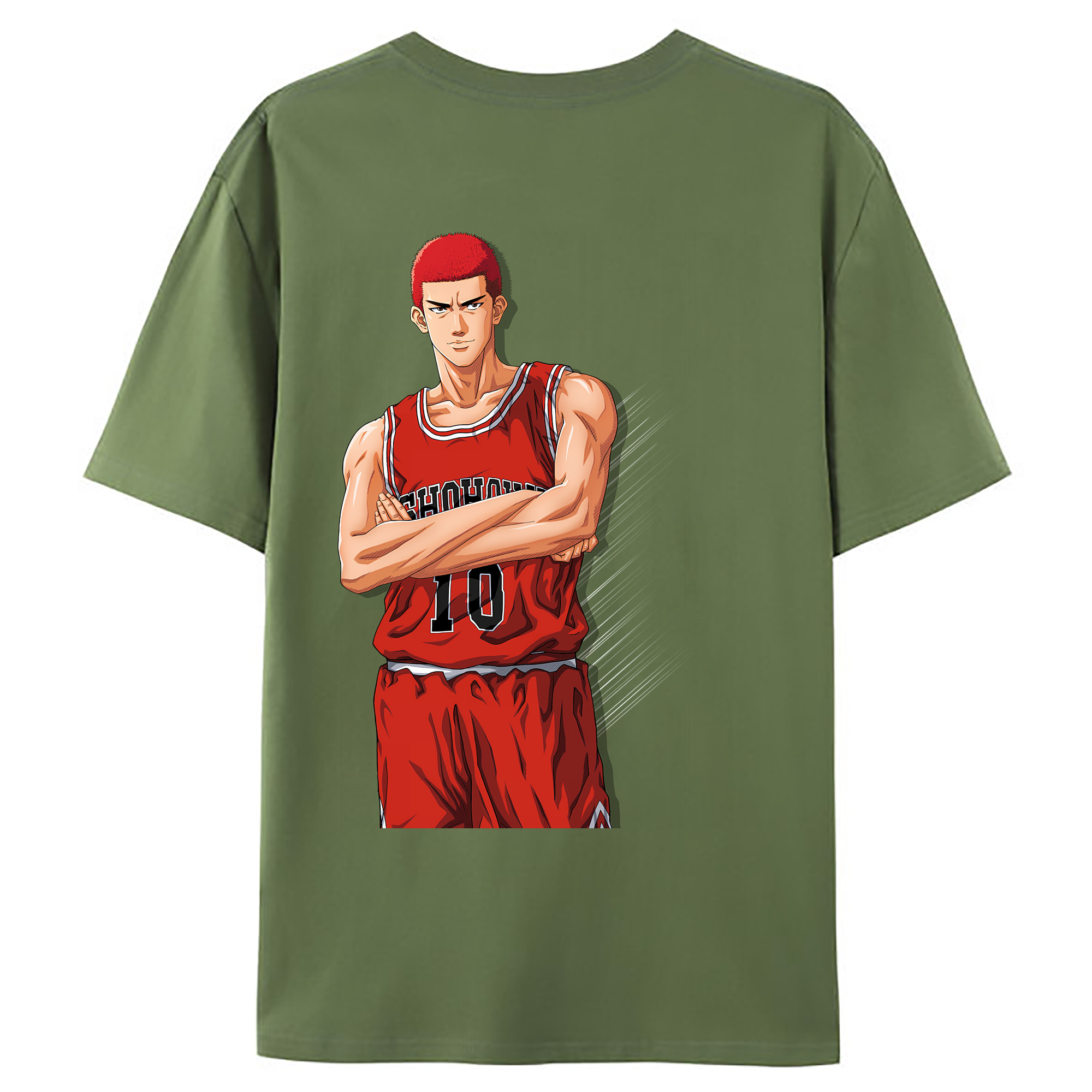 （画像用） SLAM DUNK／スラムダンク 綿100％ メンズ半袖Tシャツ（バックプリント） 通気性